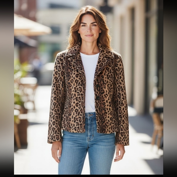 Jaclyn Smith Jackets & Blazers - Jaclyn Smith Leopard Print Jacket